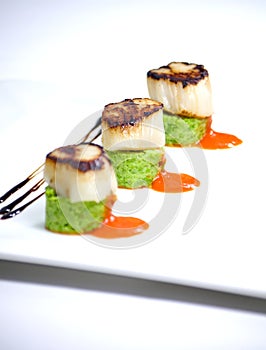Grilled scallop St.Jacques