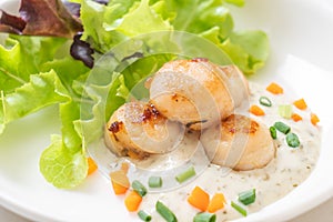 grilled scallops shell