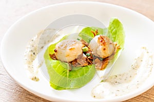 grilled scallops shell