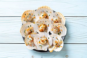 grilled scallops shell with butter