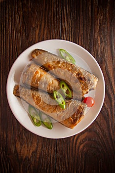 Grilled shad with tomato
