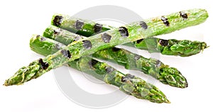 Grilled shoots of asparagus.