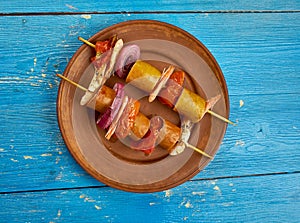 Grilled Shrimp and Andouille Sausage Kabobs