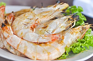 Grilled shrimp dish