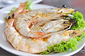 Grilled shrimp dish