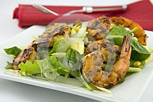 Grilled Shrimp salad Avocado