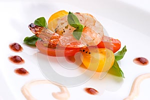 Grilled shrimps photo