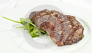 Grilled Sirloin steak with spinach