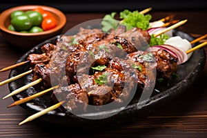 Grilled Skewered Meat Dish