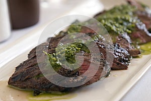 Grilled skirt steak