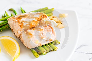 grilled snapper fish steak