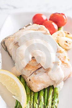 grilled snapper fish steak