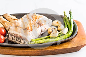 grilled snapper fish steak