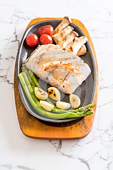 grilled snapper fish steak