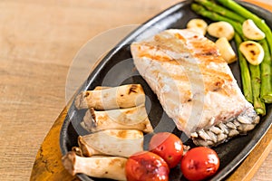 grilled snapper fish steak