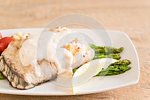 grilled snapper fish steak