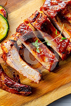 Grilled Sparerib with various vegetables photo