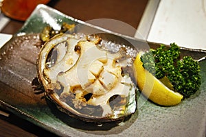 Grilled steak abalone photo