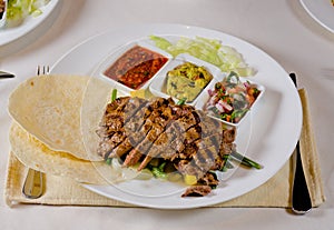 Grilled Steak Fajitas on Plate