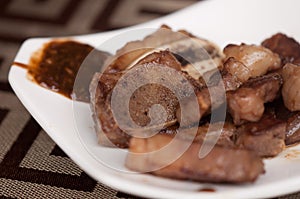 Grilled steak meat