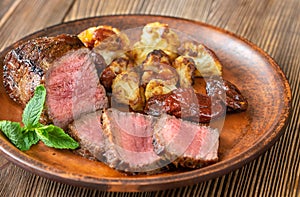 Grilled strip steak