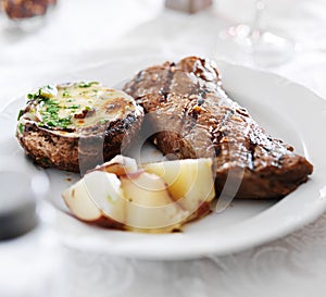 Grilled strip steak