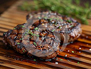 Grilled striploin steak