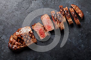 Grilled striploin steak