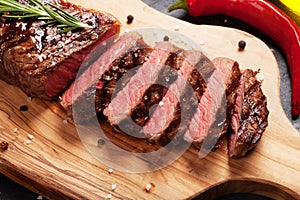 Grilled striploin steak