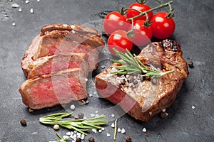 Grilled striploin steak