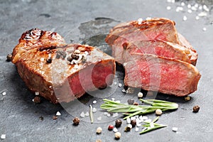 Grilled striploin steak