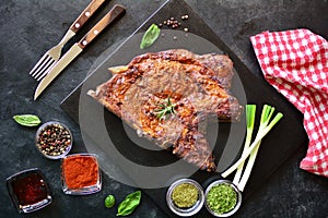Grilled T Bone Steak - Set of recipe preparation photos