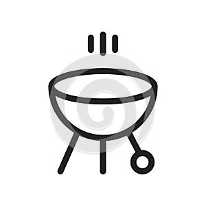 Grilled thin line vector icon