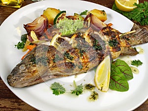 Grilled Trout with Potatos