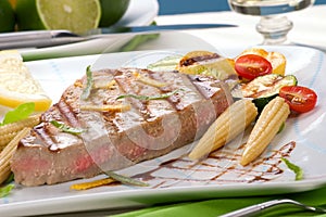 Grilled tuna steak