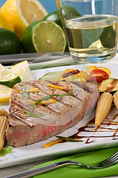 Grilled tuna steak