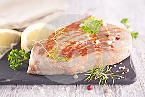 Grilled tuna steak