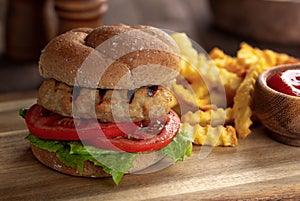 Grilled Turkey Burger Closeup