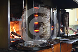 Grilled turkish shawerma shaurma, shawama Street Fast food