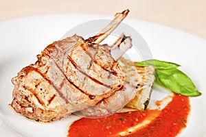 Grilled veal chop