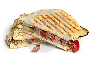 Grilled Vegetable Focaccia Isolated photo