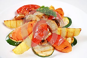 Grilled vegetable and mushrooms