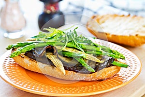 Grilled vegetables sandwich