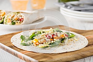 Grilled vegetables wraps