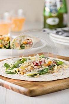 Grilled vegetables wraps