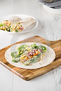 Grilled vegetables wraps