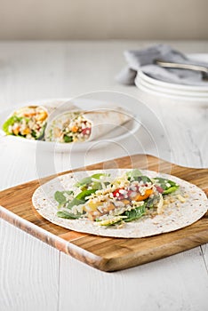 Grilled vegetables wraps