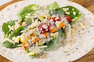 Grilled vegetables wraps