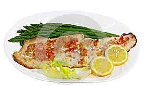 Grilled Whitefish asparagus photo