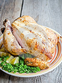 Grilled whole chicken